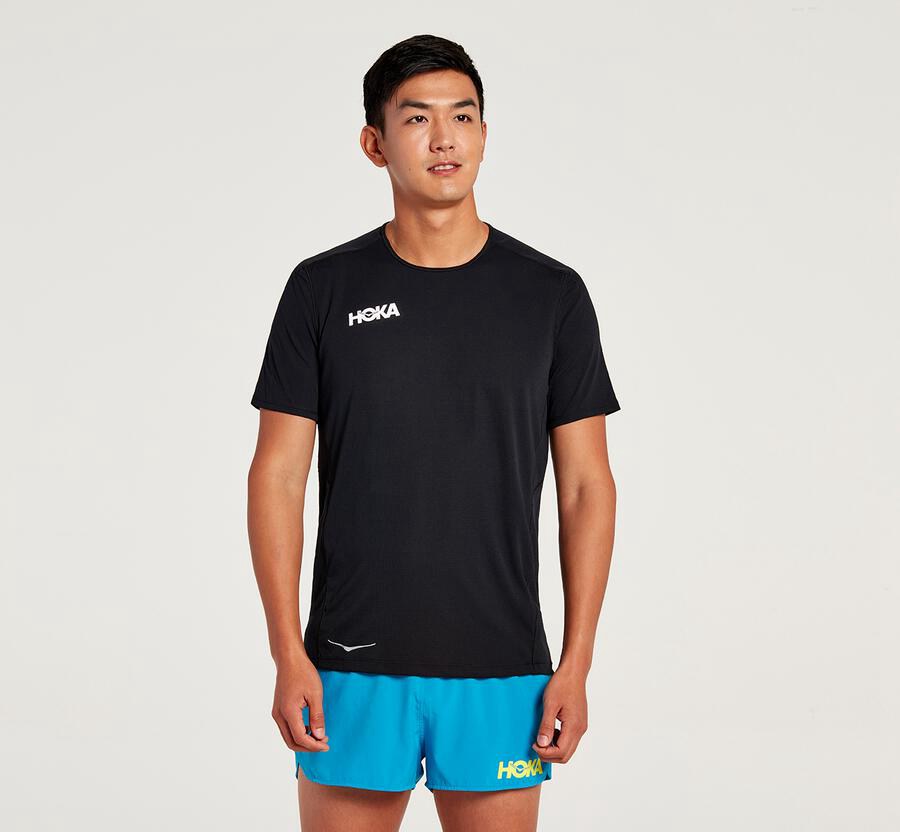 Haut Hoka One One Performance Short Sleeve Homme - Noir - WCL-164208